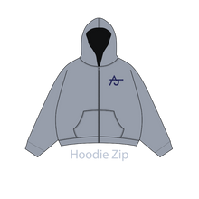 Load image into Gallery viewer, Gloomy Gray Zip Up Hoodie
